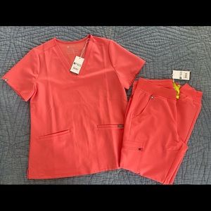 FIGS Zamora Jogger Pants, Casma 3 Pocket Scrub Top